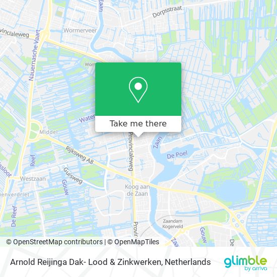 Arnold Reijinga Dak- Lood & Zinkwerken map