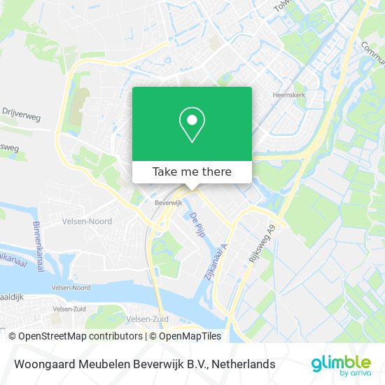 Woongaard Meubelen Beverwijk B.V. map