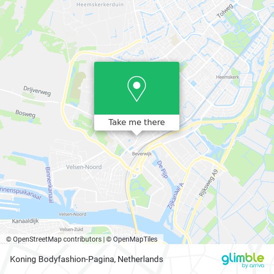 Koning Bodyfashion-Pagina map