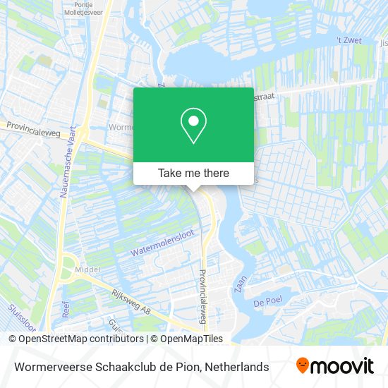 Wormerveerse Schaakclub de Pion map