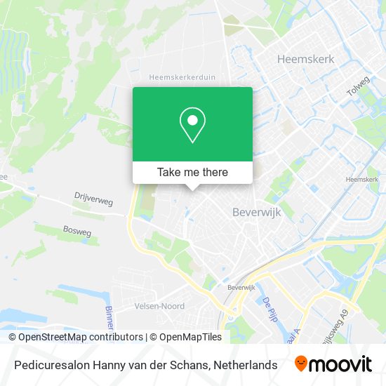 Pedicuresalon Hanny van der Schans map