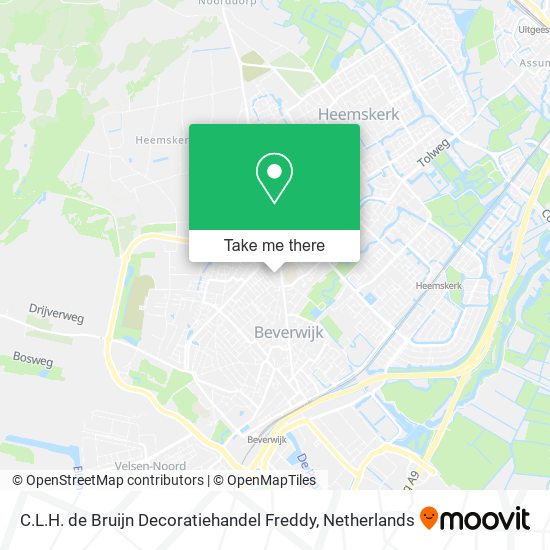 C.L.H. de Bruijn Decoratiehandel Freddy map