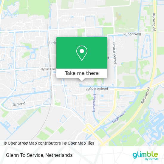 Glenn To Service map