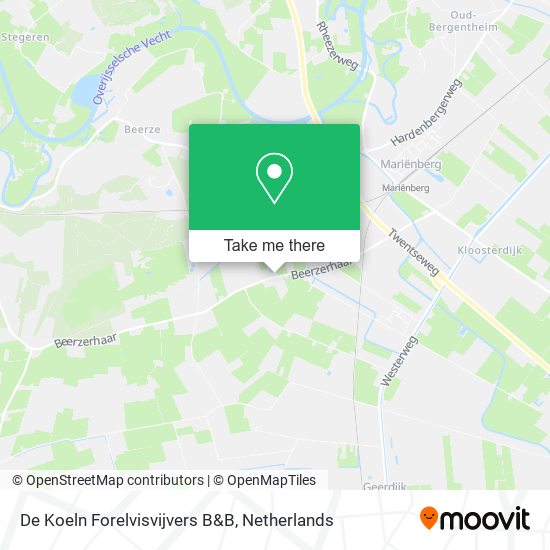 De Koeln Forelvisvijvers B&B Karte