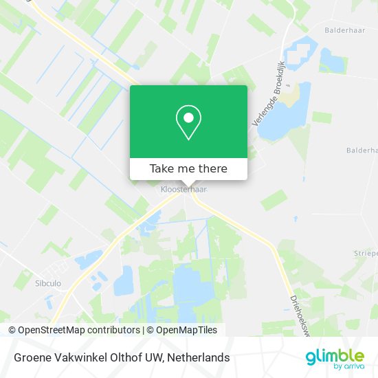 Groene Vakwinkel Olthof UW map