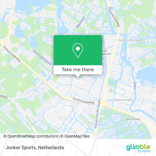 Jonker Sports map