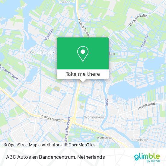 ABC Auto's en Bandencentrum map