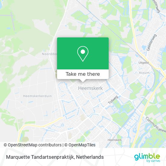 Marquette Tandartsenpraktijk map