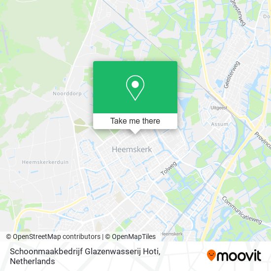 Schoonmaakbedrijf Glazenwasserij Hoti map