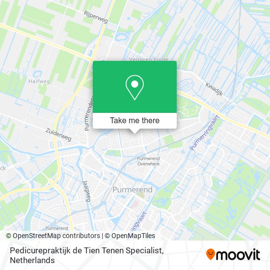 Pedicurepraktijk de Tien Tenen Specialist Karte