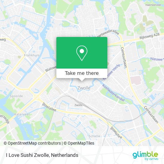 I Love Sushi Zwolle map