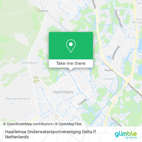 Haarlemse Onderwatersportvereniging Delta P map