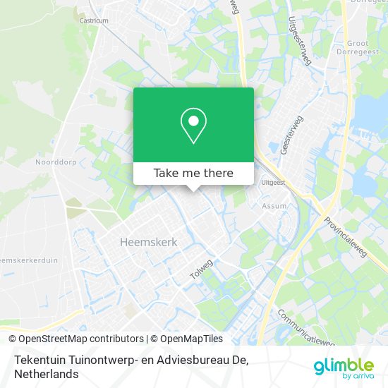 Tekentuin Tuinontwerp- en Adviesbureau De map