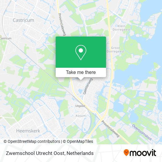Zwemschool Utrecht Oost map