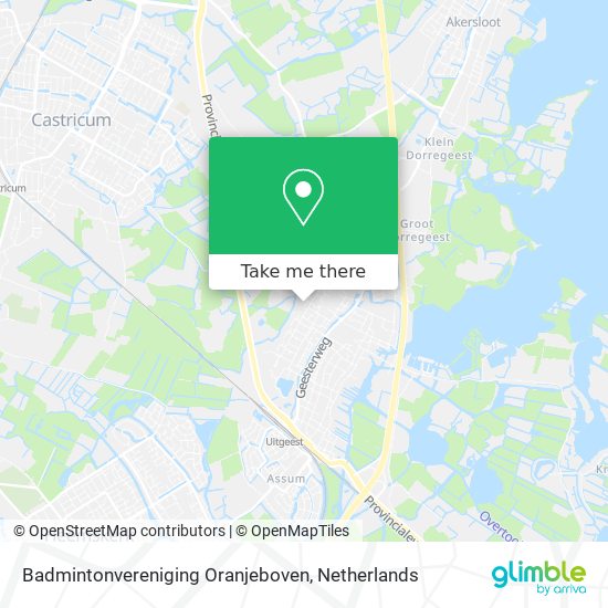 Badmintonvereniging Oranjeboven map