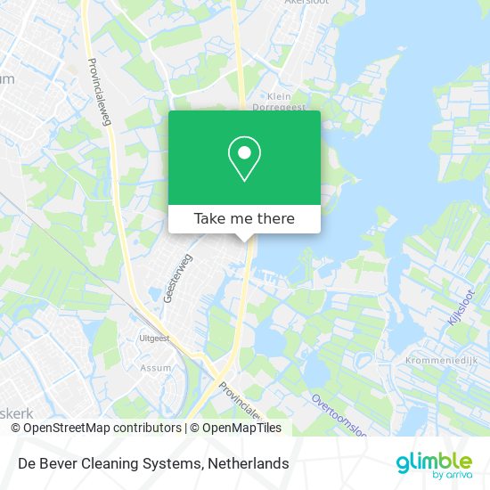 De Bever Cleaning Systems map