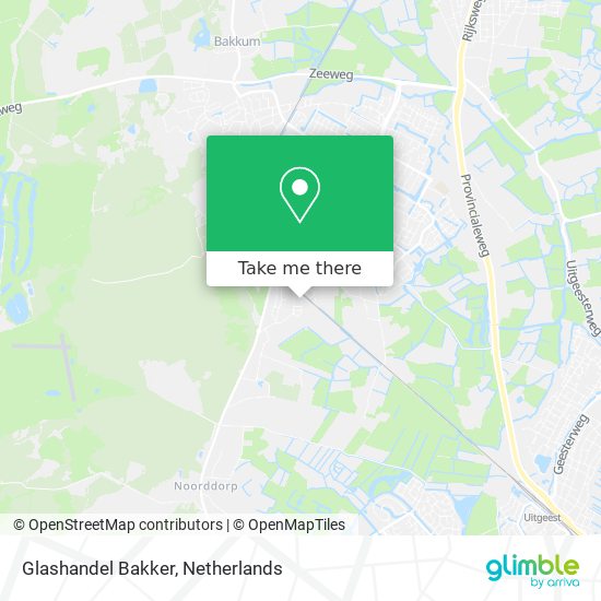 Glashandel Bakker Karte