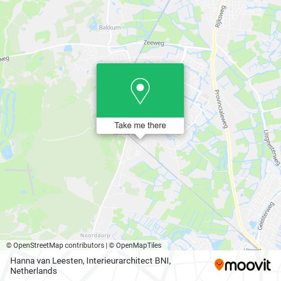 Hanna van Leesten, Interieurarchitect BNI map