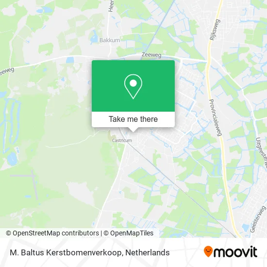 M. Baltus Kerstbomenverkoop Karte