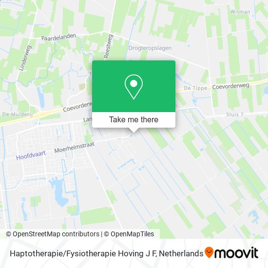 Haptotherapie / Fysiotherapie Hoving J F Karte