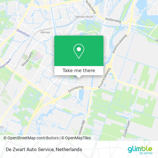 De Zwart Auto Service Karte