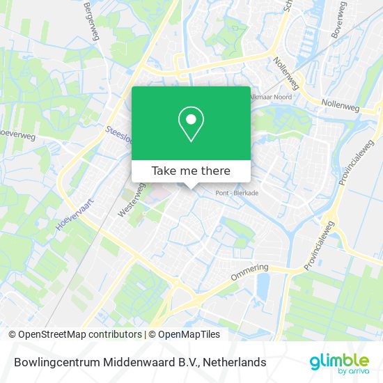 Bowlingcentrum Middenwaard B.V. map