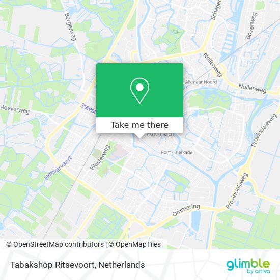 Tabakshop Ritsevoort map