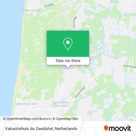 Vakantiehuis de Zeedistel map