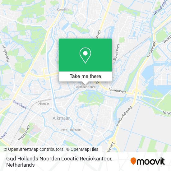 Ggd Hollands Noorden Locatie Regiokantoor map