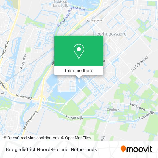 Bridgedistrict Noord-Holland map