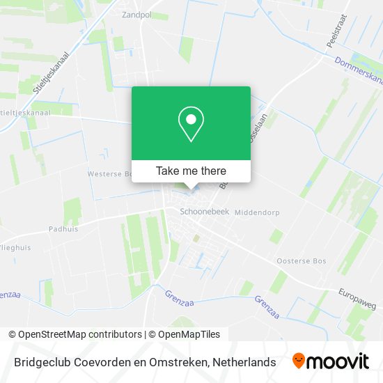 Bridgeclub Coevorden en Omstreken map