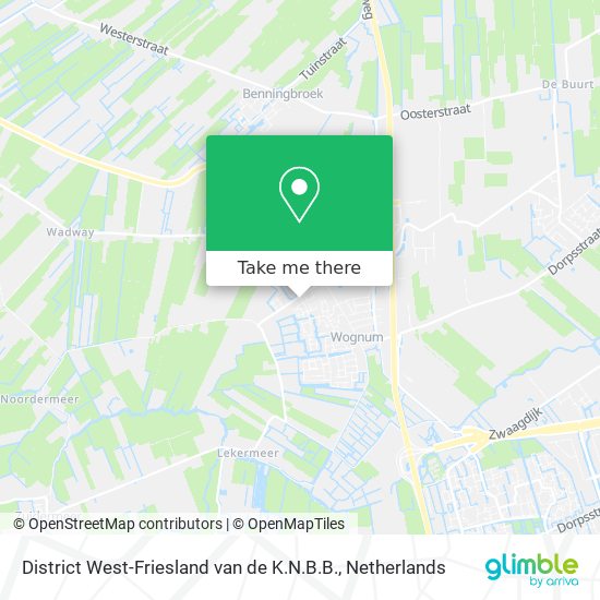 District West-Friesland van de K.N.B.B. Karte