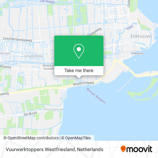 Vuurwerktoppers Westfriesland map