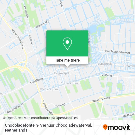 Chocoladefontein- Verhuur Chocoladewaterval map