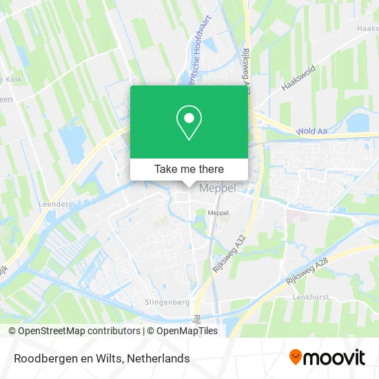 Roodbergen en Wilts map