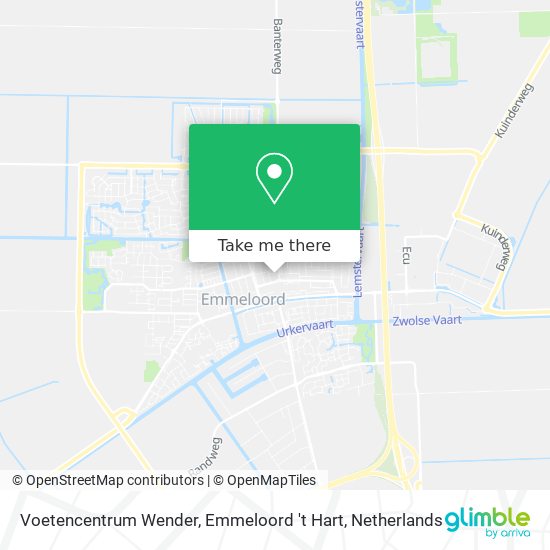 Voetencentrum Wender, Emmeloord 't Hart Karte