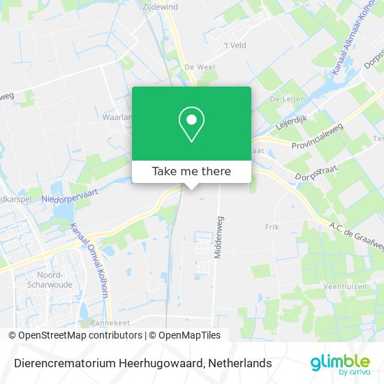 Dierencrematorium Heerhugowaard map