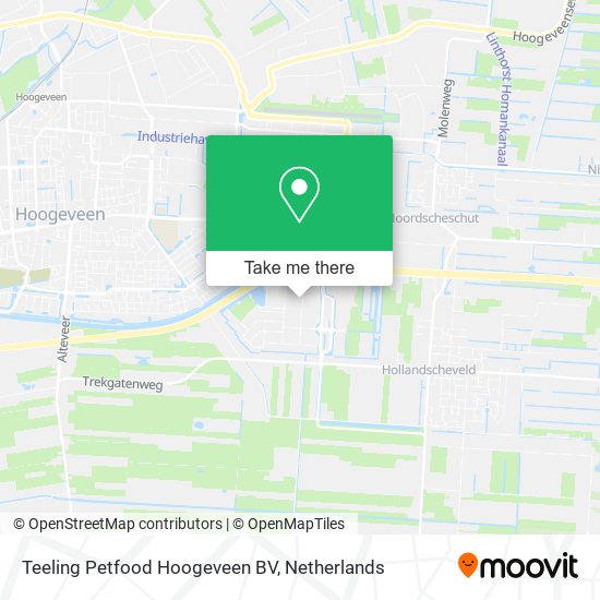 Teeling Petfood Hoogeveen BV map