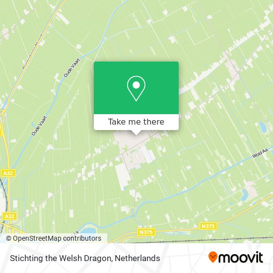 Stichting the Welsh Dragon map