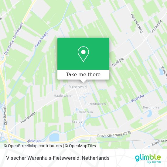 Visscher Warenhuis-Fietswereld map