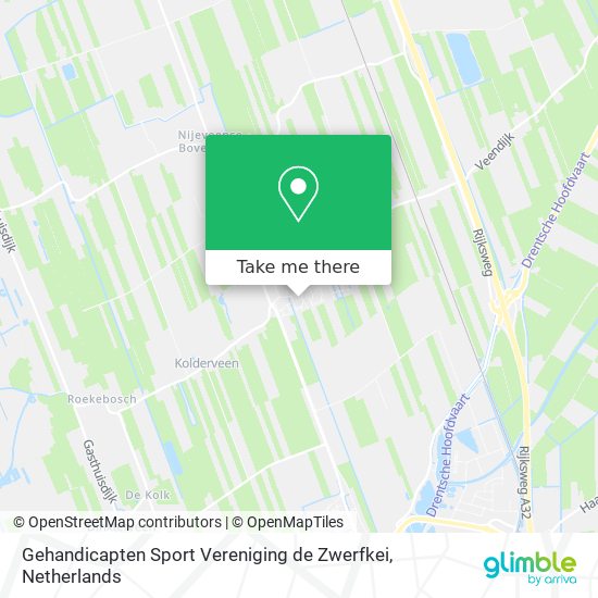 Gehandicapten Sport Vereniging de Zwerfkei Karte