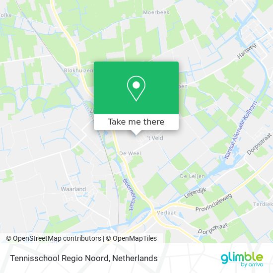 Tennisschool Regio Noord map