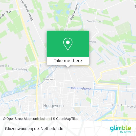 Glazenwasserij de map