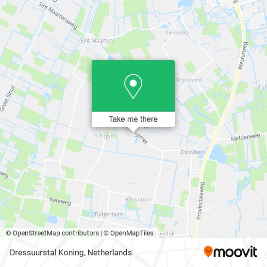 Dressuurstal Koning map