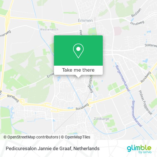 Pedicuresalon Jannie de Graaf map