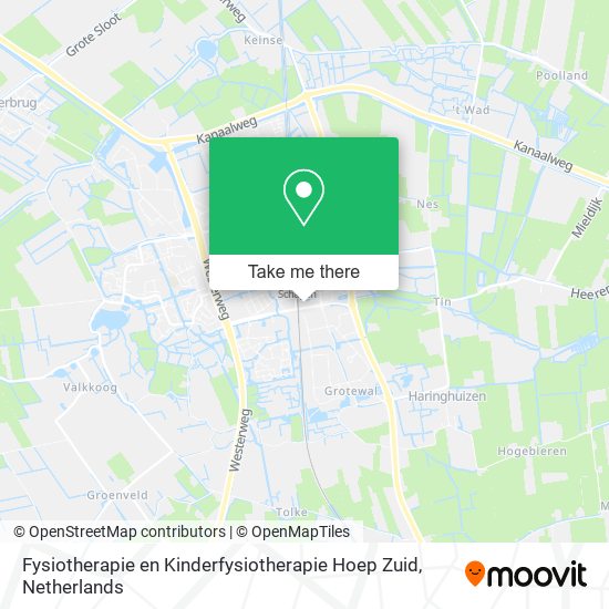 Fysiotherapie en Kinderfysiotherapie Hoep Zuid map