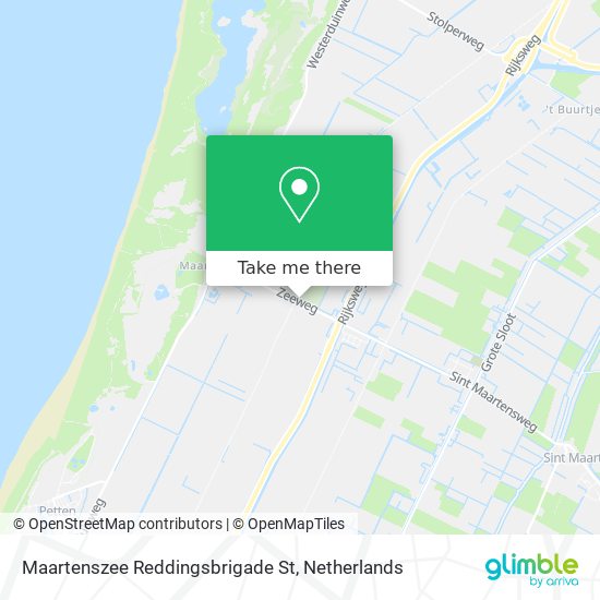 Maartenszee Reddingsbrigade St Karte