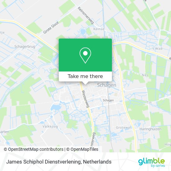 James Schiphol Dienstverlening Karte