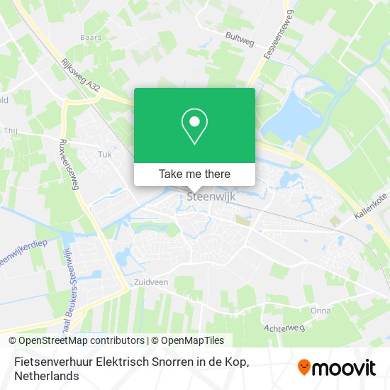 Fietsenverhuur Elektrisch Snorren in de Kop Karte