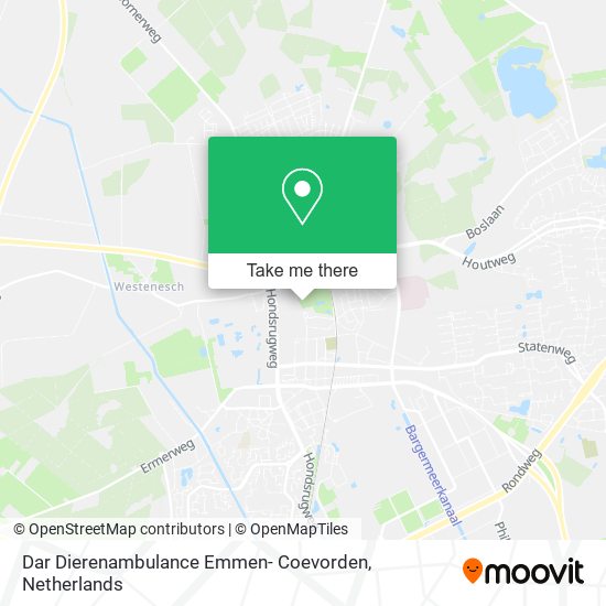 Dar Dierenambulance Emmen- Coevorden map